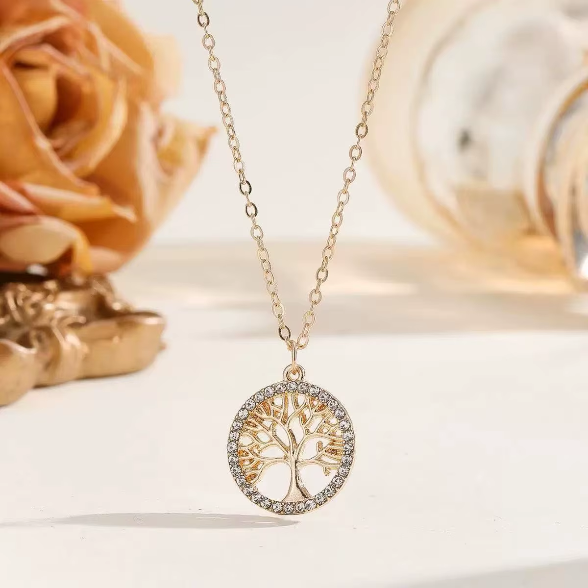 Velverum Tree of Life Pendant Necklace 